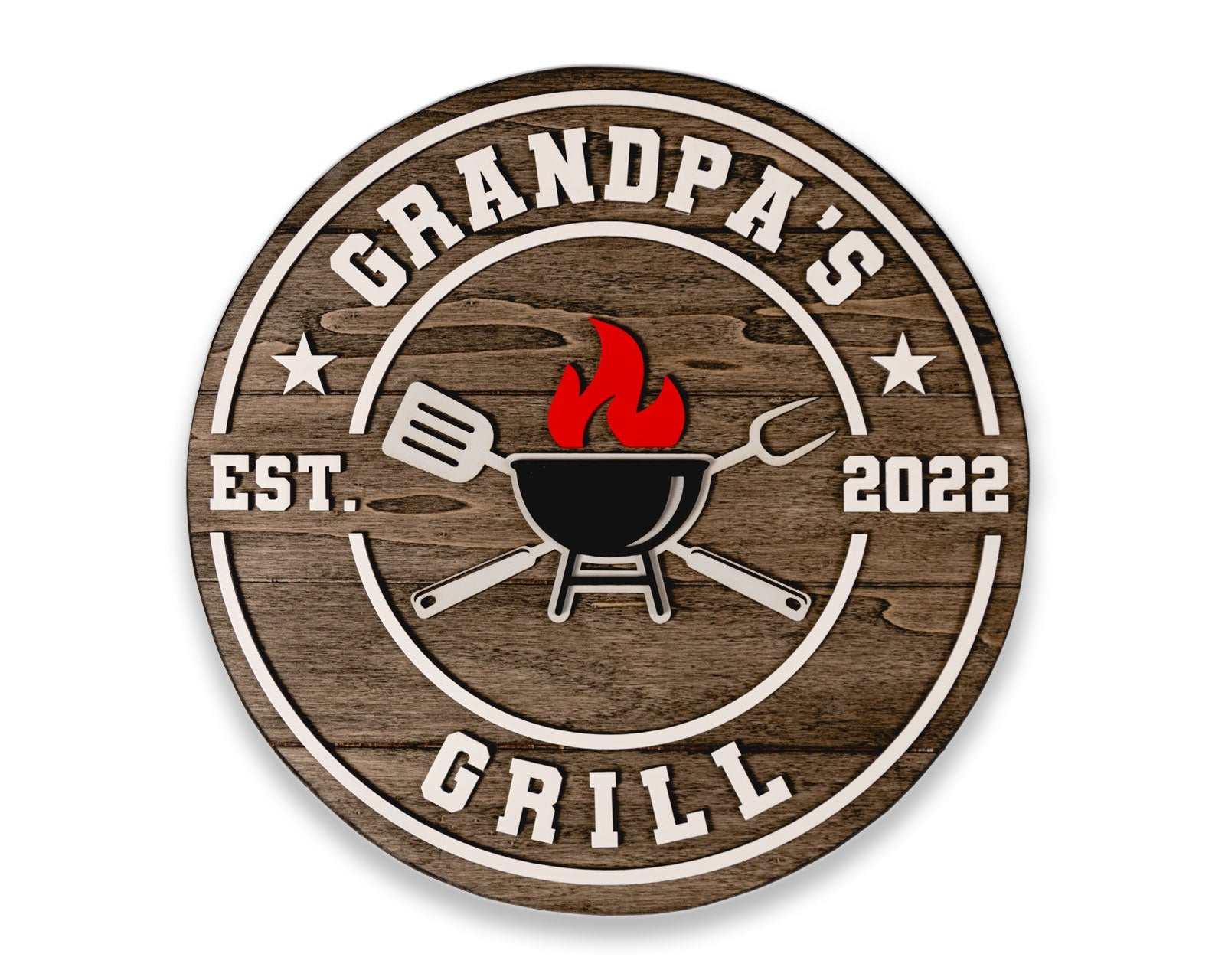Rounded Grill Sign Wooden Sign Craftmysign
