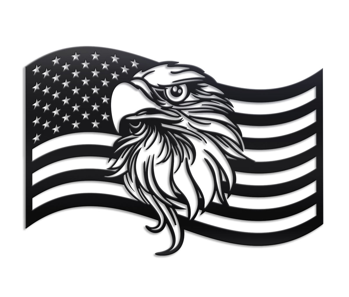 
                  
                    American Eagle Flag Metal Sign
                  
                