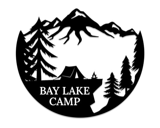 Camp Metal Sign