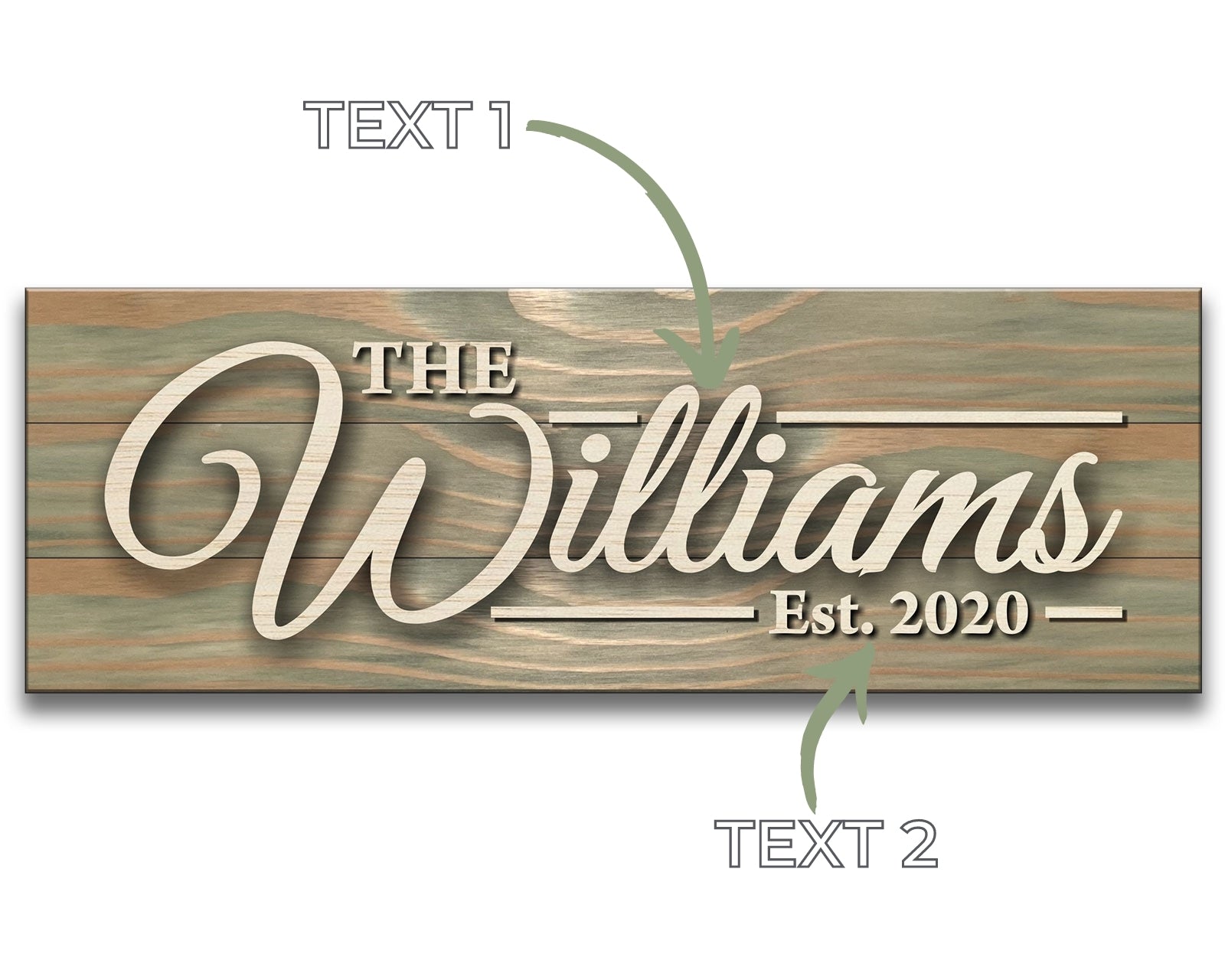 Rustic Family Name Sign Craftmysign