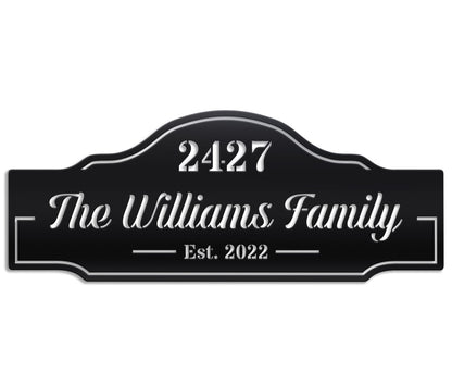 Family Name & House Address Sign