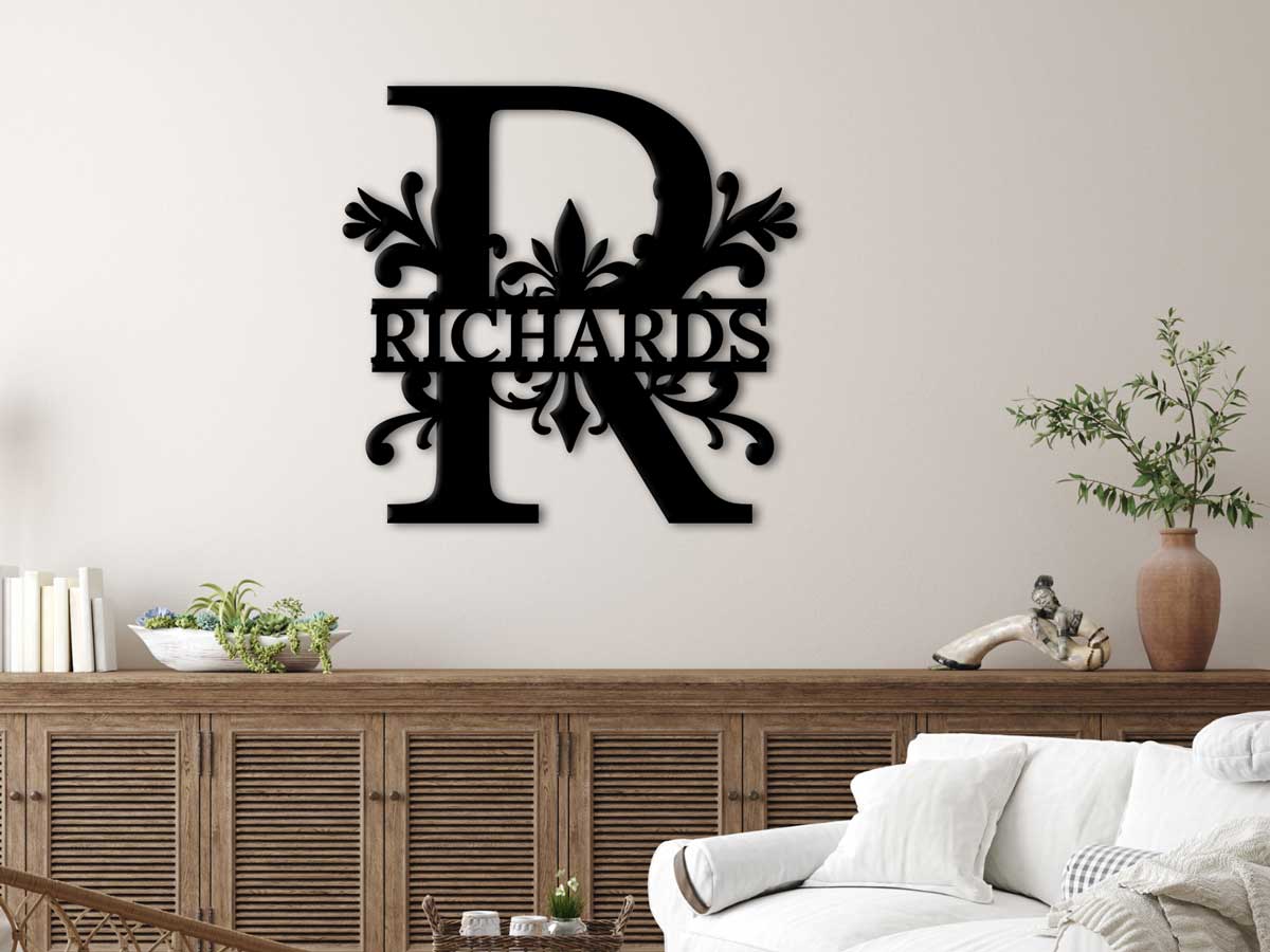 Monogram Metal Sign by Craftmysign – Craft My Sign