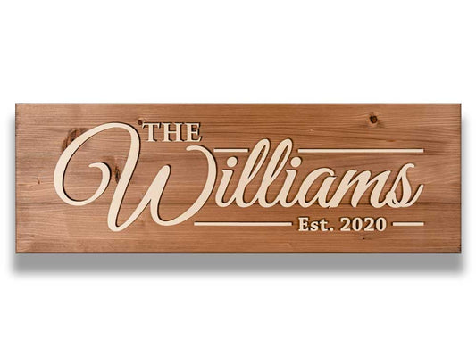 Rustic Family Name Sign
